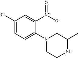 1-(4-Chloro-2-nitrophenyl)-3-methylpiperazine Struktur