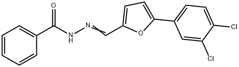 N'-{[5-(3,4-dichlorophenyl)-2-furyl]methylene}benzohydrazide Struktur