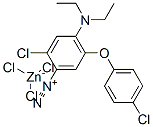 2-chloro-5-(4-chlorophenoxy)-4-(diethylamino)benzenediazonium trichlorozincate Struktur