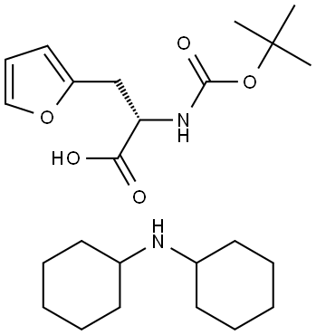 BOC-L-2-FURYLALANINE DCHA SALT Struktur