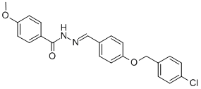 N'-{4-[(4-chlorobenzyl)oxy]benzylidene}-4-methoxybenzohydrazide Struktur