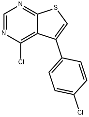 4-CHLORO-5-(4-CHLOROPHENYL)THIENO[2,3-D]PYRIMIDINE Struktur