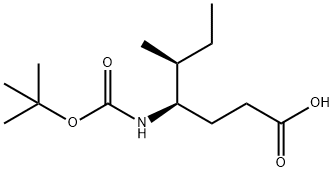 4-BOC-(R)-AMINO-5-(S)METHYL HEPTANOIC ACID Struktur