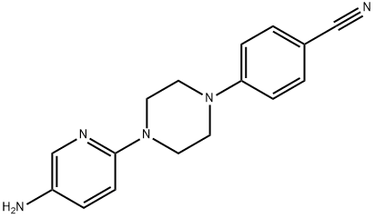 4-[4-(5-AMINO-2-PYRIDINYL)-1-PIPERAZINYL]-BENZONITRILE Struktur