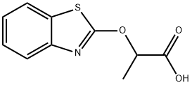 Propanoic acid, 2-(2-benzothiazolyloxy)- (9CI) Struktur