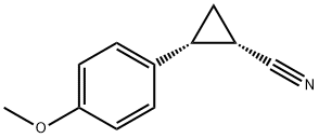 Cyclopropanecarbonitrile, 2-(4-methoxyphenyl)-, (1S,2R)- (9CI) Struktur