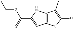 ETHYL 2-CHLORO-3-METHYL-4H-THIENO[3,2-B]PYRROLE-5-CARBOXYLATE Struktur