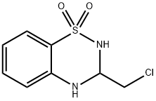 2H-1,2,4-BENZOTHIADIAZINE, 3-(CHLOROMETHYL)-3,4-DIHYDRO-, 1,1-DIOXIDE (9CI) Struktur