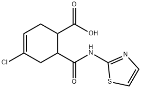 4-CHLORO-6-(THIAZOL-2-YLCARBAMOYL)-CYCLOHEX-3-ENECARBOXYLIC ACID Struktur