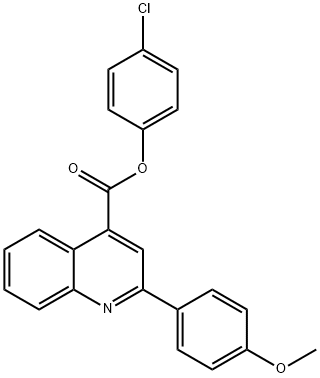 4-chlorophenyl 2-(4-methoxyphenyl)-4-quinolinecarboxylate Struktur