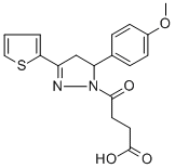 4-[5-(4-METHOXY-PHENYL)-3-THIOPHEN-2-YL-4,5-DIHYDRO-PYRAZOL-1-YL]-4-OXO-BUTYRIC ACID Struktur