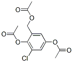 Diacetic acid 2-acetyloxymethyl-6-chlorobenzene-1,4-diyl ester Struktur