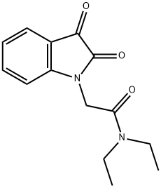 2-(2,3-dioxo-2,3-dihydro-1H-indol-1-yl)-N,N-diethylacetamide Struktur