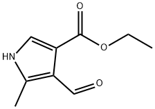 1H-Pyrrole-3-carboxylicacid,4-formyl-5-methyl-,ethylester(9CI) Struktur