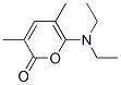 6-(Diethylamino)-3,5-dimethyl-2H-pyran-2-one Struktur