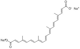 disodium 6,6'-diapo-psi,psi-carotenedioate Struktur