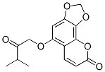 5-(3-Methyl-2-oxobutoxy)-8H-1,3-dioxolo[4,5-h][1]benzopyran-8-one Struktur