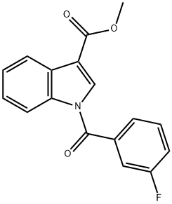 1H-INDOLE-3-CARBOXYLIC ACID, 1-(3-FLUOROBENZOYL)-,METHYL ESTER Struktur