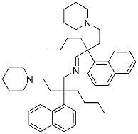 1-[3-(1-Naphtyl)-3-[N-[2-(1-naphtyl)-2-(2-piperidinoethyl)hexyl]iminomethyl]heptyl]piperidine Struktur