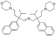 4-[3-[N-[2-Isopropyl-4-morpholino-2-(2-naphtyl)butyl]formimidoyl]-4-methyl-3-(2-naphtyl)pentyl]morpholine Struktur