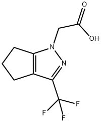 (3-TRIFLUOROMETHYL-5,6-DIHYDRO-4H-CYCLOPENTA-PYRAZOL-1-YL)-ACETIC ACID Struktur