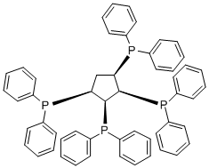 CIS,CIS,CIS-TETRAKIS(DIPHENYLPHOSPHINOMETHYL)CYCLOPENTANE Struktur