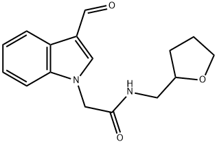 2-(3-FORMYL-INDOL-1-YL)-N-(TETRAHYDRO-FURAN-2-YLMETHYL)-ACETAMIDE Struktur