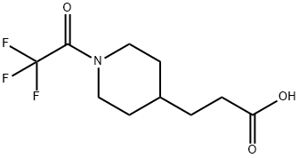 1-Trifluoroacetyl piperidine-4-propionic acid Struktur