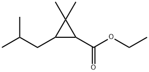 3-Isobutyl-2,2-dimethylcyclopropanecarboxylic acid ethyl ester Struktur