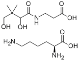 L-lysine, compound with N-(2,4-dihydroxy-3,3-dimethylbutyryl)-beta-alanine (1:1) Struktur