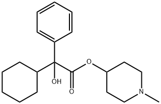 N-methylpiperidine-4-yl-2-cyclohexyl-2-hydroxy-2- phenylacetate Struktur