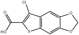 7-CHLOROTHIENO[2,3-F][1,3]BENZODIOXOLE-6-CARBOXYLIC ACID Struktur