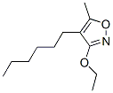 Isoxazole, 3-ethoxy-4-hexyl-5-methyl- (9CI) Struktur