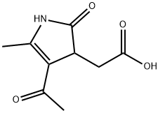 2-(4-ACETYL-2,3-DIHYDRO-5-METHYL-2-OXO-1H-PYRROL-3-YL)ACETIC ACID Struktur