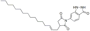 1-(2,3-dihydro-3-oxo-1H-indazol-6-yl)-3-(hexadec-2-enyl)pyrrolidine-2,5-dione Struktur