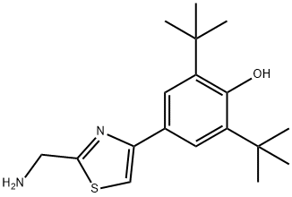 4-[2-(AMinoMethyl)thiazol-4-yl]-2,6-di-tert-butylphenol Struktur