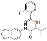 Benzamide, N-[1-[[(2,3-dihydro-1H-inden-5-yl)amino]carbonyl]-2-methylbutyl]-2-fluoro- (9CI) Struktur