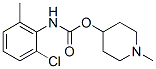 2-Chloro-6-methylcarbanilic acid 1-methyl-4-piperidinyl ester Struktur