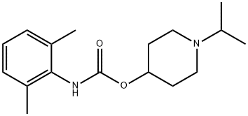 2,6-Dimethylcarbanilic acid 1-isopropyl-4-piperidinyl ester Struktur