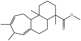 (4R,4aR,11aS,11bR)-2,3,4,4a,5,6,8,11,11a,11b-Decahydro-4,8,9,11b-tetramethyl-1H-cyclohepta[a]naphthalene-4-carboxylic acid methyl ester Struktur