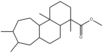 Tetradecahydro-4,8,9,11b-tetramethyl-1H-cyclohepta[a]naphthalene-4-carboxylic acid methyl ester Struktur