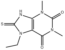 7-ETHYL-8-MERCAPTO-1,3-DIMETHYL-3,7-DIHYDRO-PURINE-2,6-DIONE Struktur