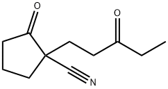 Cyclopentanecarbonitrile, 2-oxo-1-(3-oxopentyl)- (9CI) Struktur