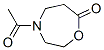 1,4-Oxazepin-7(2H)-one, 4-acetyltetrahydro- (9CI) Struktur