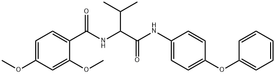 Benzamide, 2,4-dimethoxy-N-[2-methyl-1-[[(4-phenoxyphenyl)amino]carbonyl]propyl]- (9CI) Struktur