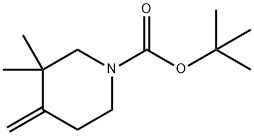 tert-butyl 3,3-dimethyl-4-methylidenepiperidine-1-carboxylate Struktur