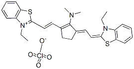 11-DIMETHYLAMINO-3,3'-DIETHYL-10,12-ETHYLENETHIATRICARBOCYANINE PERCHLORATE Struktur