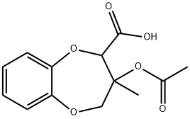 2H-1,5-Benzodioxepin-2-carboxylic  acid,  3,4-dihydro-3-hydroxy-3-methyl-,  acetate  (8CI) Struktur