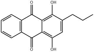 1,4-Dihydroxy-2-propyl-9,10-anthraquinone Struktur