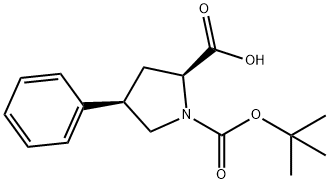 (2S,4R)-BOC-4-PHENYL-PYRROLIDINE-2-CARBOXYLIC ACID Struktur